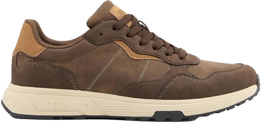 Memphis One imitatieleren sneakers bruin