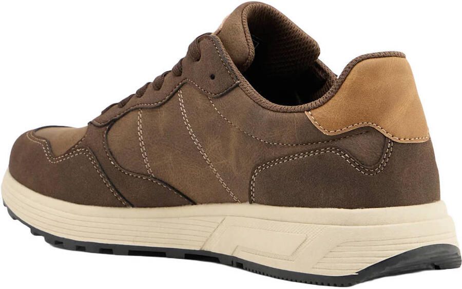 Memphis One imitatieleren sneakers bruin - Foto 3