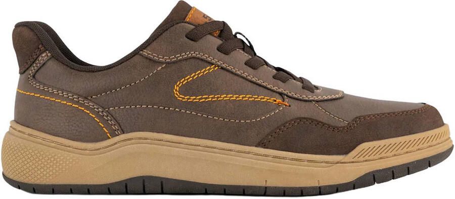 Memphis One imitatieleren sneakers bruin