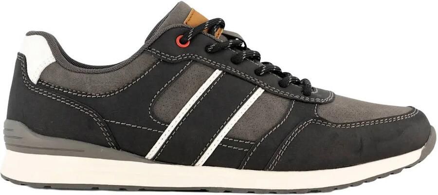 Memphis One imitatieleren sneakers grijs