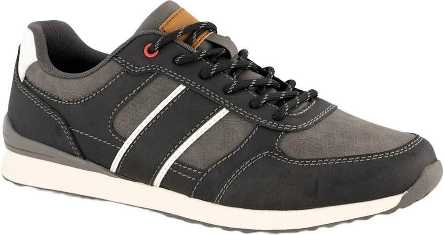 Memphis One imitatieleren sneakers grijs - Foto 3