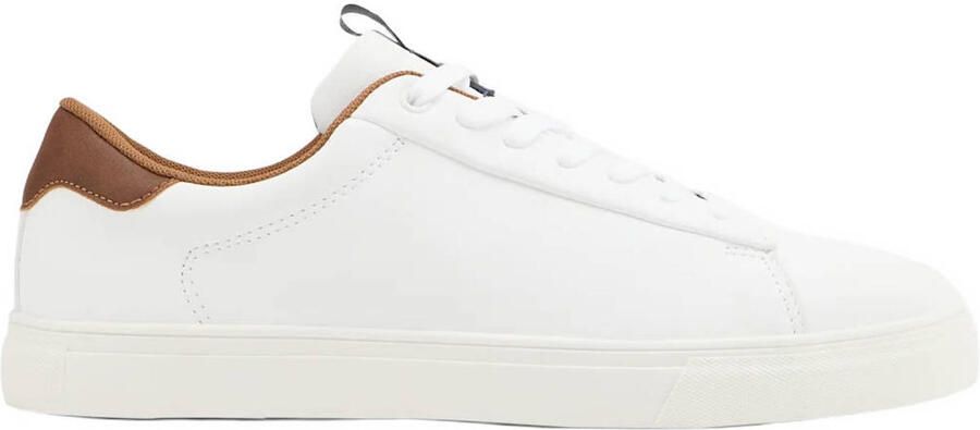 Memphis One imitatieleren sneakers wit