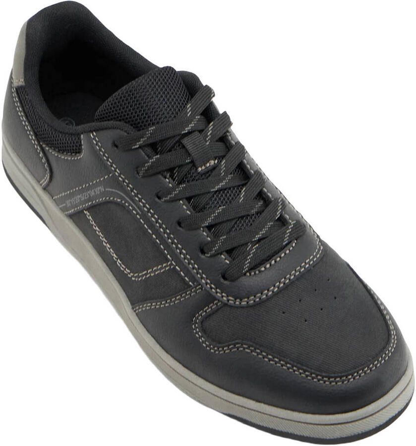 Memphis One imitatieleren sneakers zwart - Foto 3