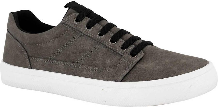Memphis One leren sneakers grijs - Foto 3