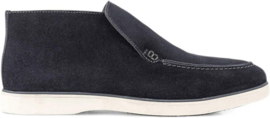 Memphis One suède enkelboots donkerblauw