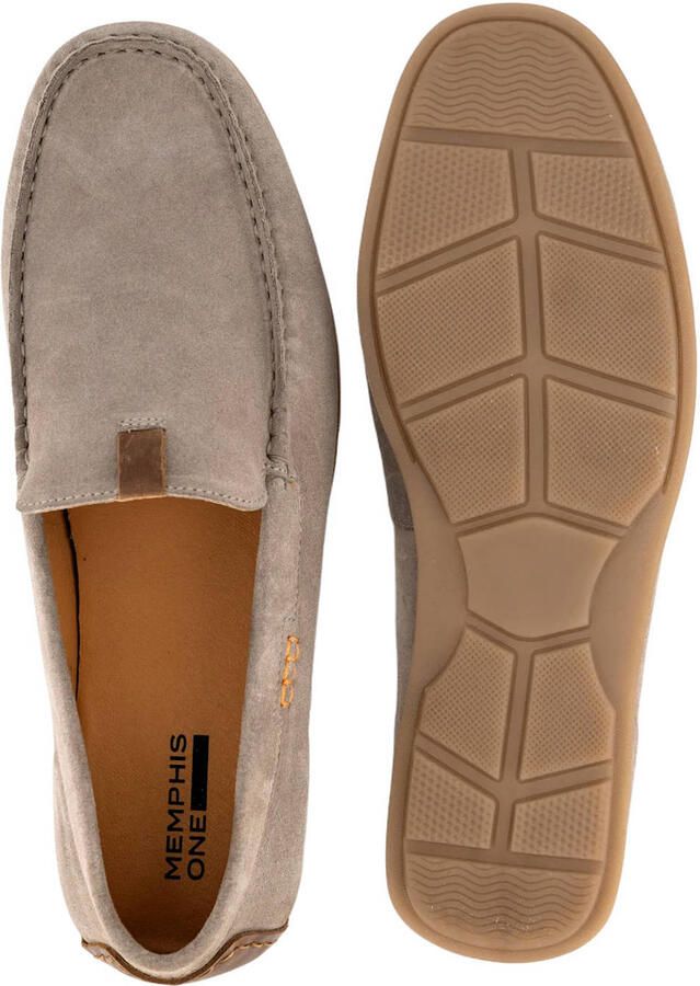Memphis One suède mocassins taupe - Foto 2