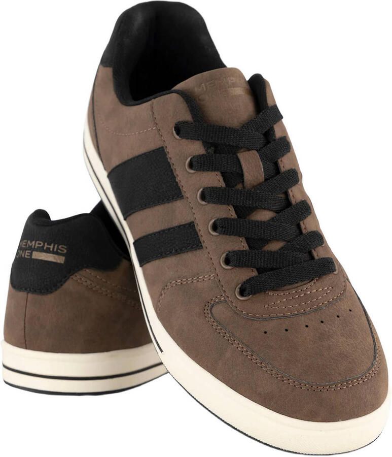 Memphis One suèdelook sneakers bruin - Foto 2