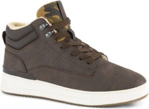 Memphis one Bruine hoge sneaker gevoerd