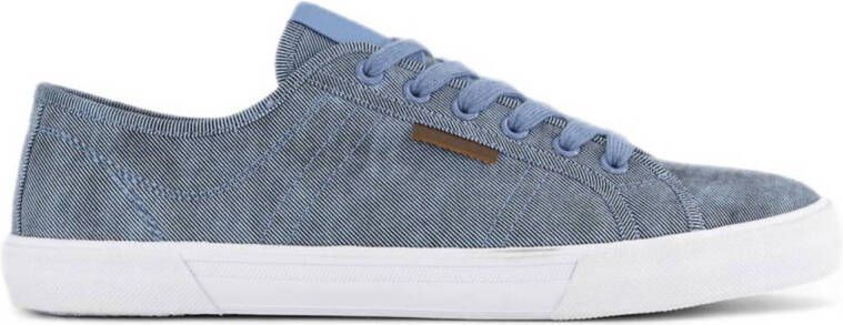 Memphis One Blauwe canvas sneaker