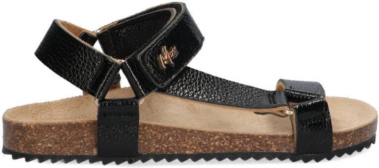 Mexx Kids XX825441-789 Meisjes Platte Sandalen Zwart Leer Klittenband