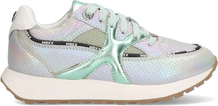 Mexx Kids XX825203-559 Meisjes Lage Sneakers Groen Wit Leer Veters