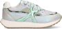 Mexx Kids XX825203-559 Meisjes Lage Sneakers Groen Wit Leer Veters - Thumbnail 1