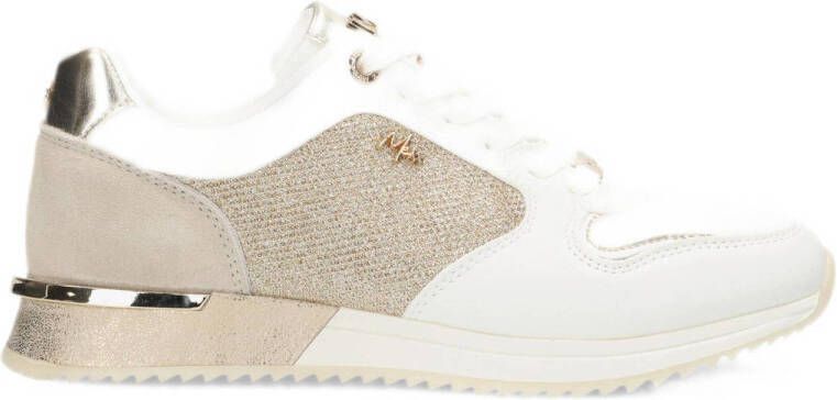 Mexx Fleur sneakers wit goud