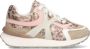 Mexx Kids XX825250-506 Meisjes Lage Sneakers Beige Print Roze Leer Veters - Thumbnail 1