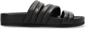 Mexx Latyoa leren slippers zwart
