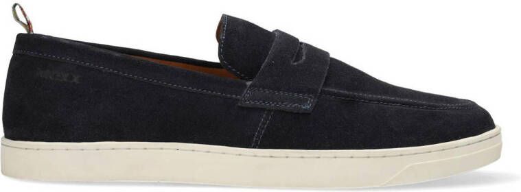 Mexx Lennon suède loafers donkerblauw