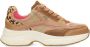 Mexx leren sneakers beige roze - Thumbnail 1