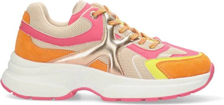 Mexx Loyce Lage sneakers Leren Sneaker Dames Oranje