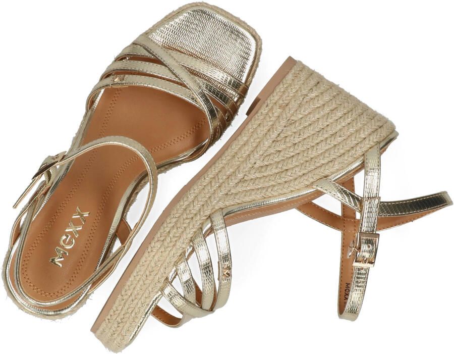 Mexx Noemi Pakina Sandalen Met Sleehak Dames Goudkleurig - Foto 7