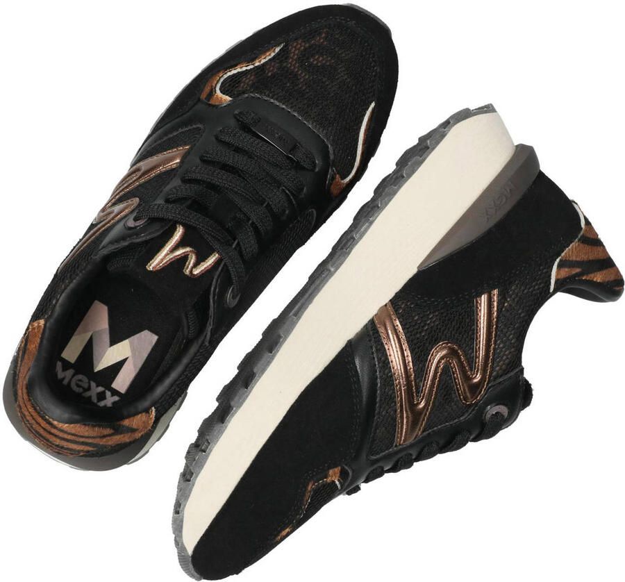 Mexx Sneaker Juju Humper Animal Print Brown black Dames