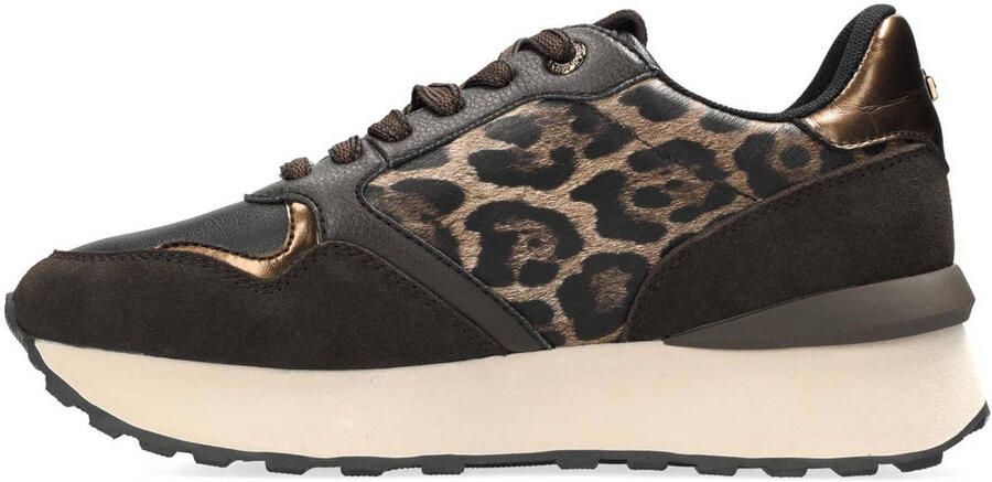 Mexx Juju Humper leren sneakers zwart brons panter - Foto 3