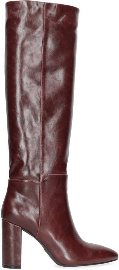 Mexx Krystal Indy imitatieleren laarzen met blokhak en dierenprint bordeaux - Foto 4