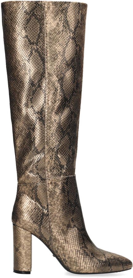 Mexx Krystal Indy imitatieleren laarzen met blokhak en dierenprint goud - Foto 5