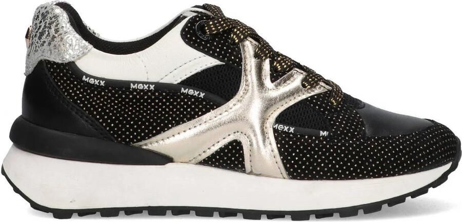 Mexx Kids XX825751-495 Meisjes Lage Sneakers Zwart Leer Veters
