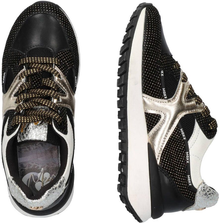 Mexx Kids XX825751-495 Meisjes Lage Sneakers Zwart Leer Veters - Foto 2