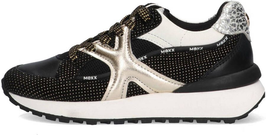 Mexx Kids XX825751-495 Meisjes Lage Sneakers Zwart Leer Veters - Foto 3
