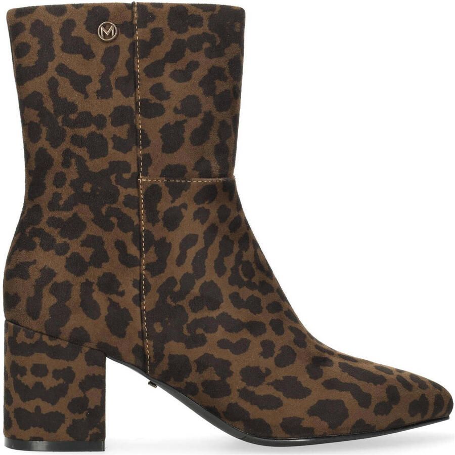Mexx Pam Mila enkellaarzen met panterprint bruin