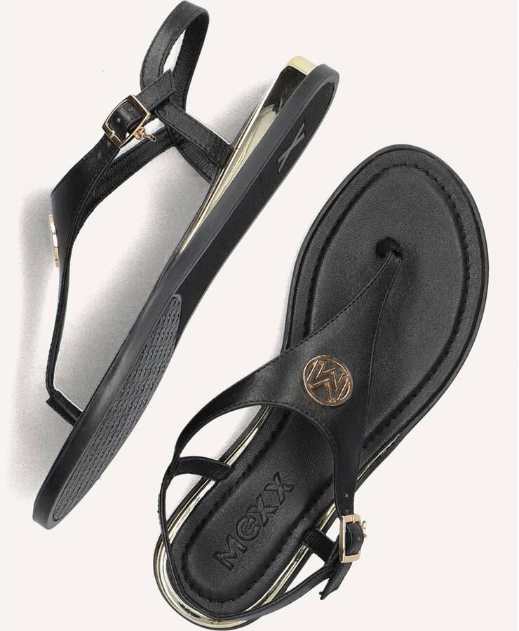 Mexx Zwarte Leren Sandalen Nyobi Stijl - Foto 3