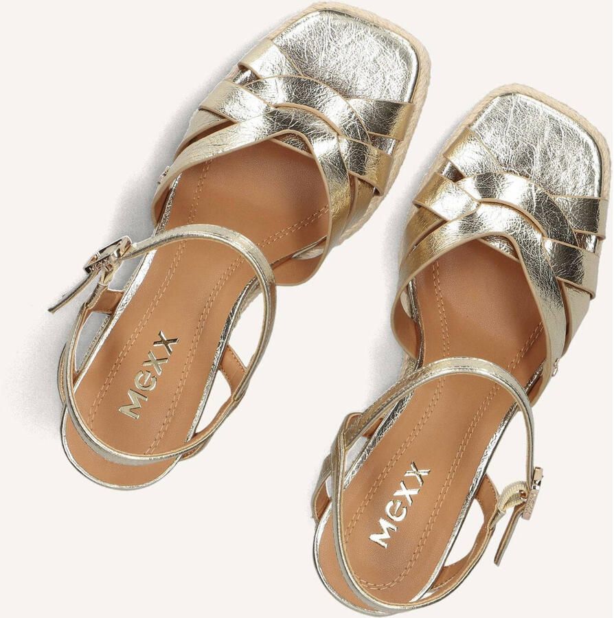 Mexx Tamika Sandalen Met Sleehak Dames Goudkleurig - Foto 6