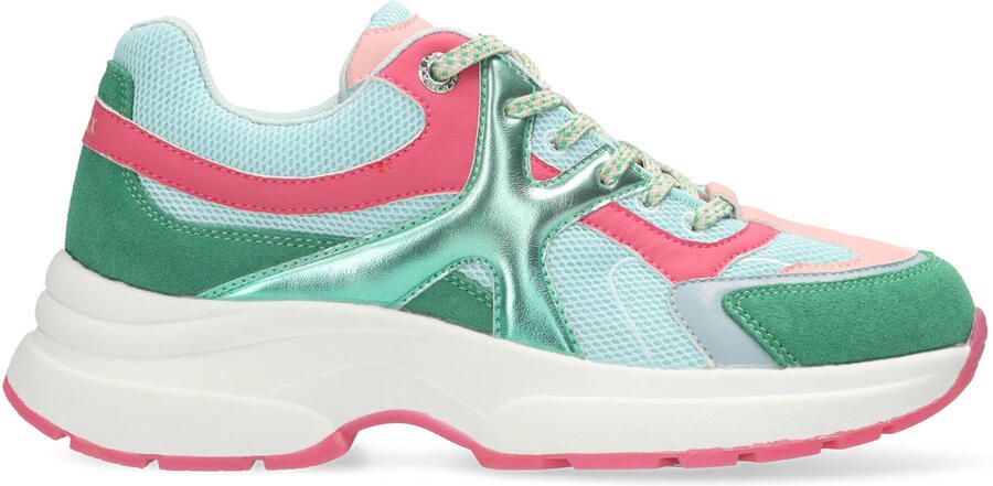 Mexx Lage sneakers Loyce groen leer Multicolor Dames