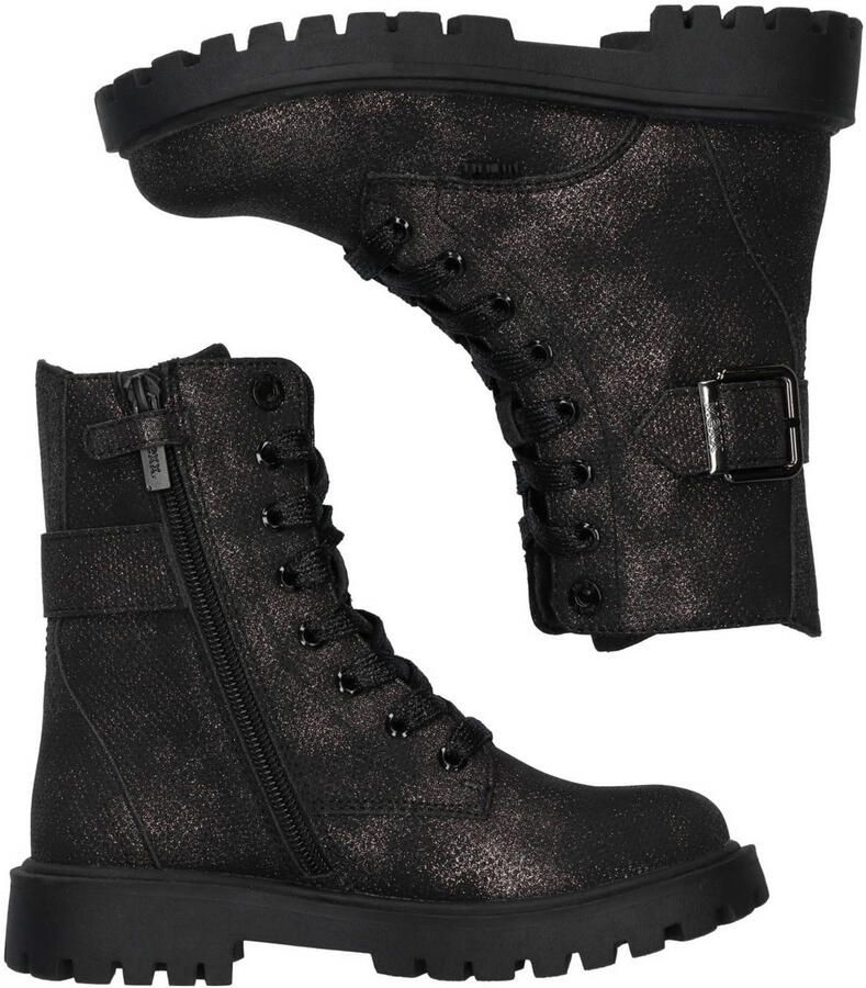 Mexx Kids XX825590-791 Meisjes Biker Boots Grijs Leer Veters - Foto 3