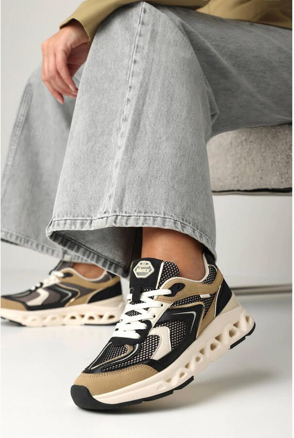 Mexx Therry Splash chunky sneakers zwart beige - Foto 3