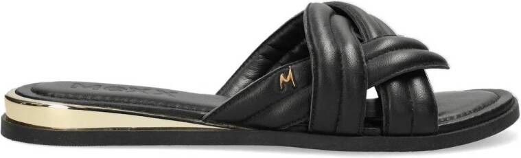 Mexx Natalya leren slippers zwart