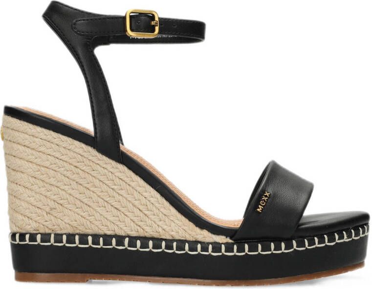 Mexx Ricky Palace Sandalen Met Sleehak Dames Zwart - Foto 2