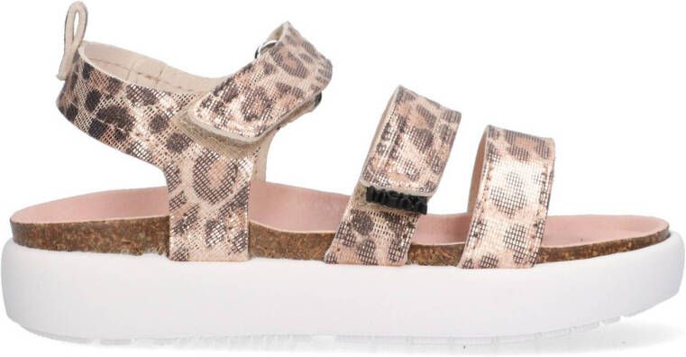 Mexx Kids XX825401-970 Meisjes Platte Sandalen Roze Print Leer Klittenband