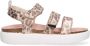 Mexx Kids XX825401-970 Meisjes Platte Sandalen Roze Print Leer Klittenband - Thumbnail 1