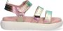 Mexx Kids XX825401-996 Meisjes Platte Sandalen Multicolor Print Leer Klittenband - Thumbnail 1
