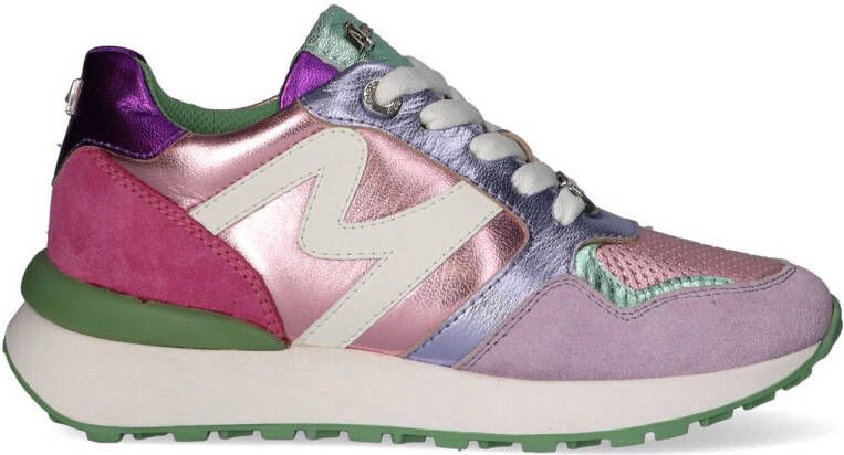 Mexx Kids XX825251-577 Meisjes Lage Sneakers Paars Roze Groen Leer Veters