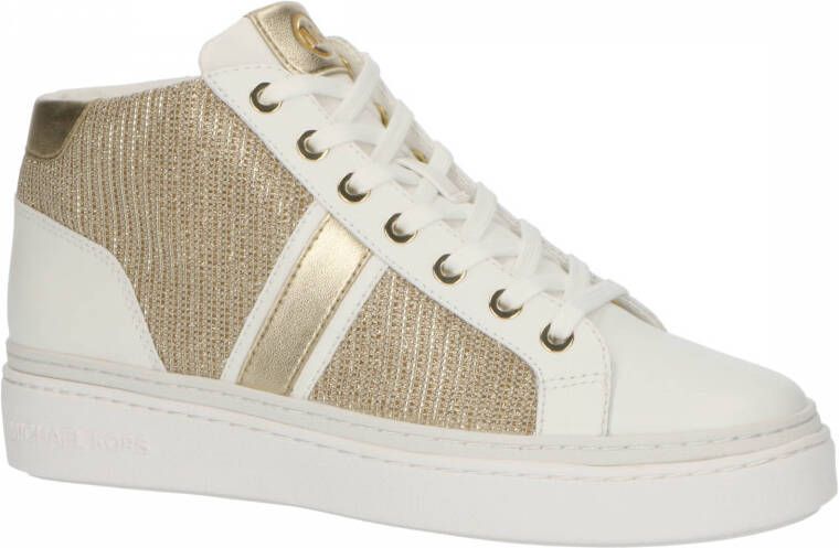 Michael Kors Chapman Mid hoge leren sneakers wit goud