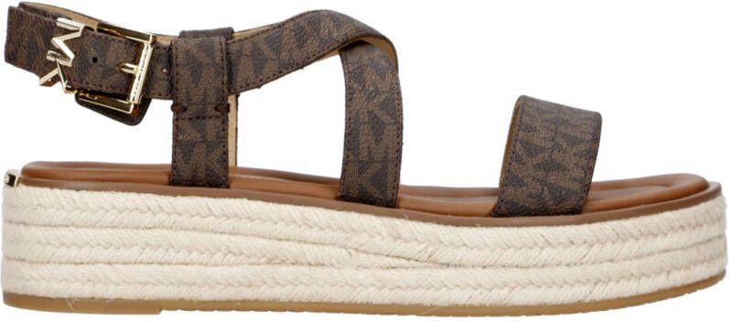 Michael Kors Lynn leren espadrilles bruin