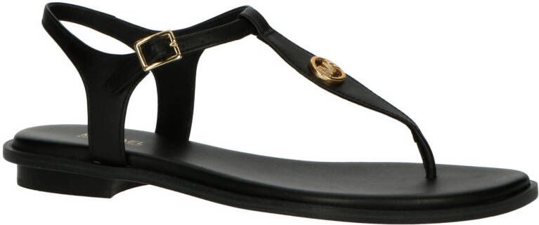 Michael Kors Mallory Thong leren sandalen zwart