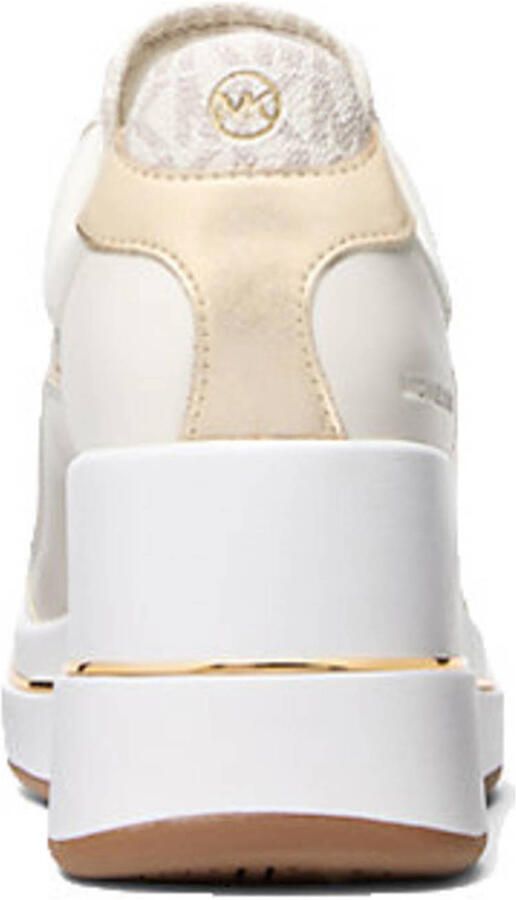Michael Kors Emmy wedge trainer leren sneakers ecru - Foto 3