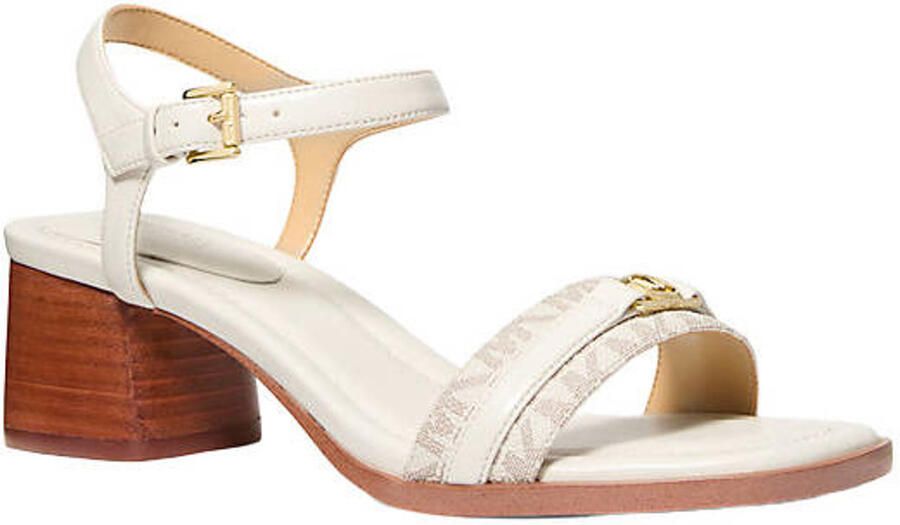 Michael Kors Mandy leren sandalettes ecru - Foto 3