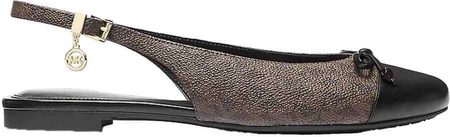 Michael Kors Piper Flex Ballet imitatieleren loafers bruin
