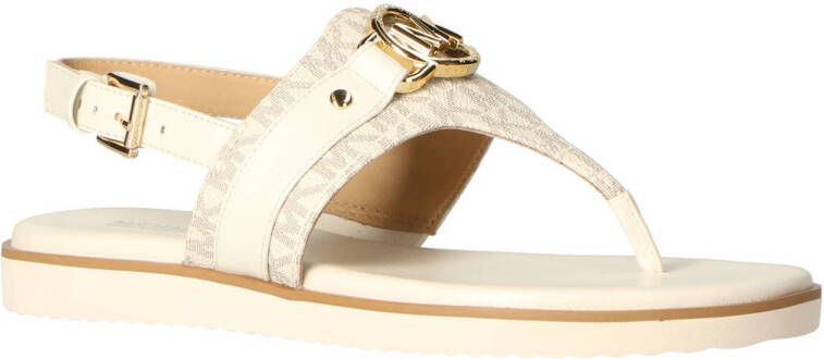 Michael Kors Rory Thong sandalen met gesp ecru