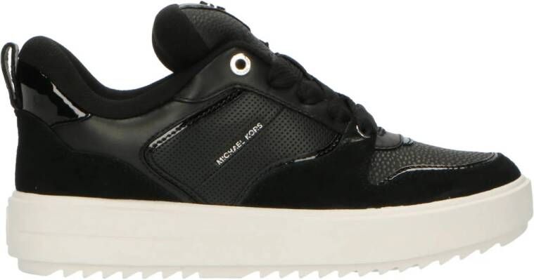 Michael Kors Rumi Lace Up Dames Sneakers Laag Zwart - Foto 2